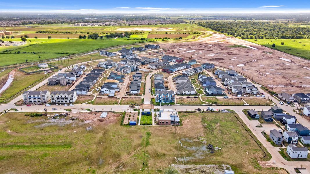 Aerial view of the Indigo community in Richmond, TX, showing layout and nearby surroundings (Image 6).