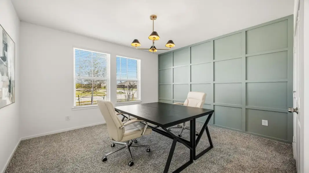 Furnished interior in a model home at Lago Mar 60' Homesites in Texas City (Image 24).