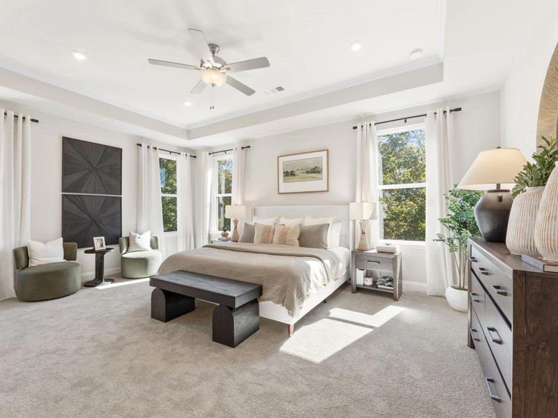 Furnished interior in a model home at Melody Lakeside Estates in Buford (Image 9).