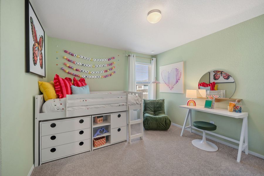 Furnished interior in a model home at Hunters Ranch in San Antonio (Image 24).