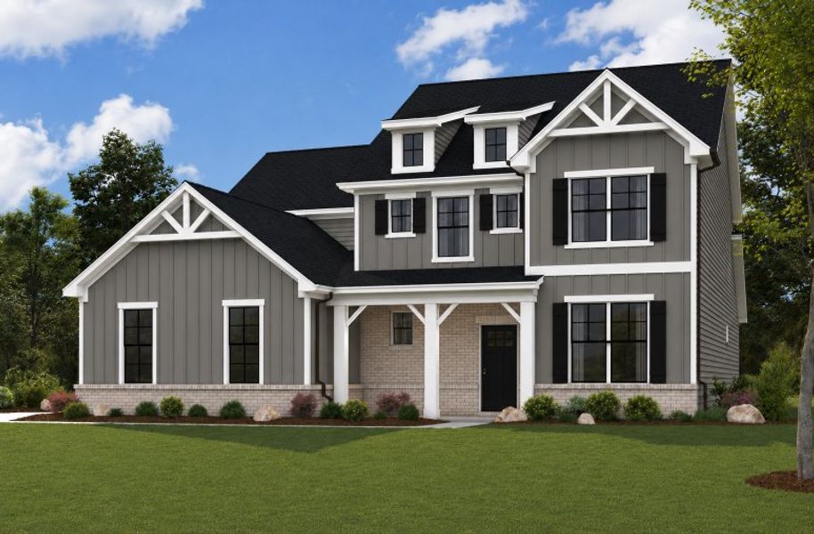 A house with a lawn in front. A house with a lawn in front.