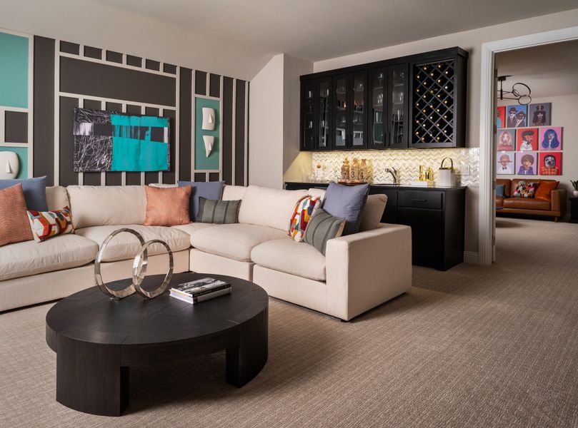 Furnished interior in a model home at Polo Ridge in Forney (Image 16).