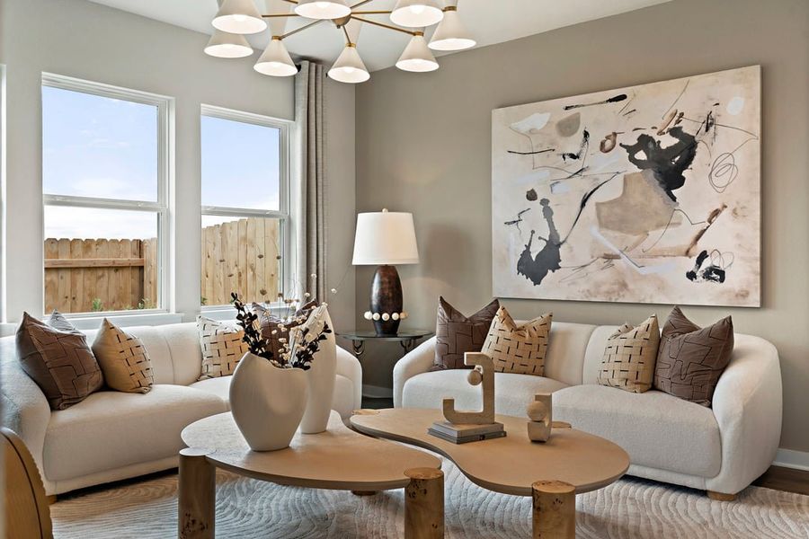 Furnished interior in a model home at Union Collection at Park Central in Georgetown (Image 6). Furnished interior in a model home at Union Collection at Park Central in Georgetown (Image 6).