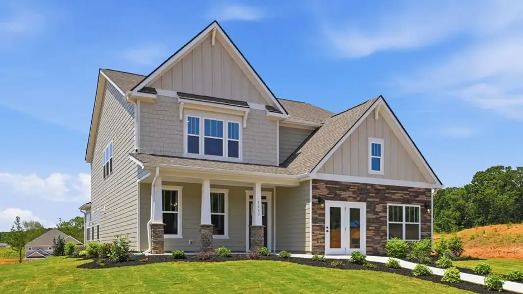 Front exterior of a home in the Spring Ridge Reserve community, located in Anderson, SC (Image 3).