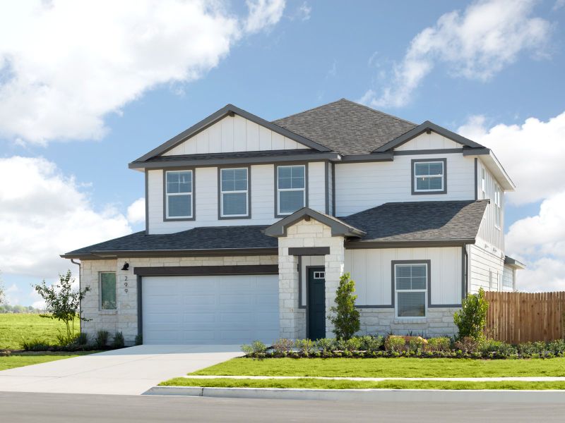Front exterior of a home in the Waterstone Crossing community, located in Kyle, TX (Image 6).