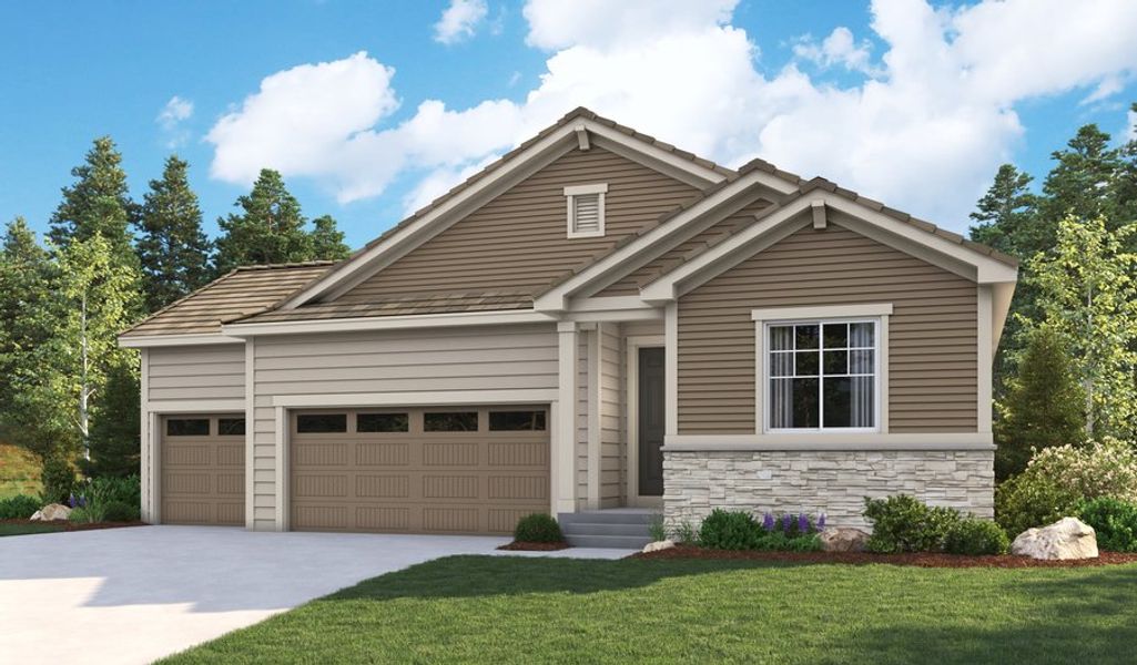 Front exterior of a home in the Jackson Creek community, located in Monument, CO (Image 9).