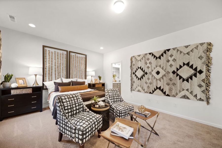 Furnished interior in a model home at Haven at Rocky River in Concord (Image 17).