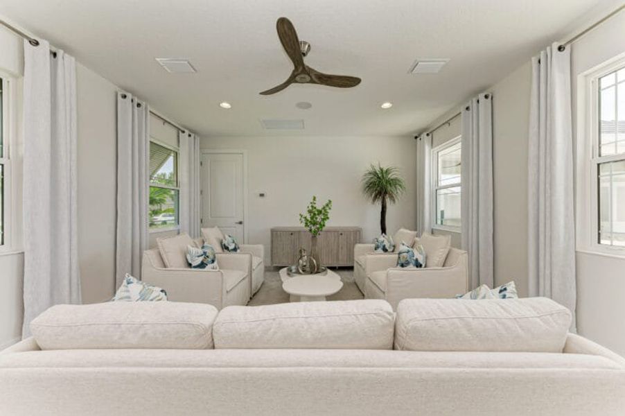Furnished interior in a model home at The Laurels in Parrish (Image 56).