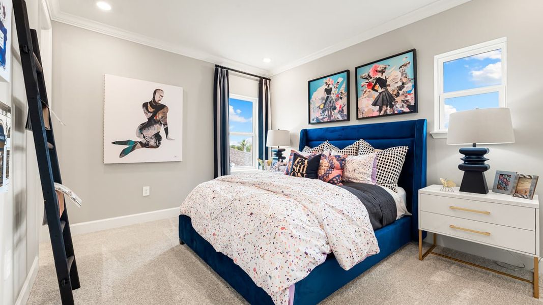 Furnished interior in a model home at Firethorn in Parrish (Image 44).