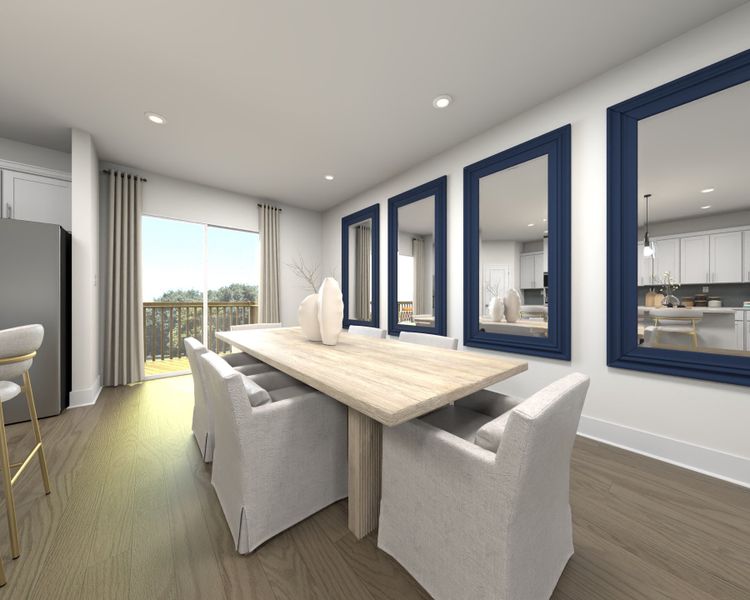 Furnished interior in a model home at Greystone - Highland Townhomes in Smyrna (Image 5).