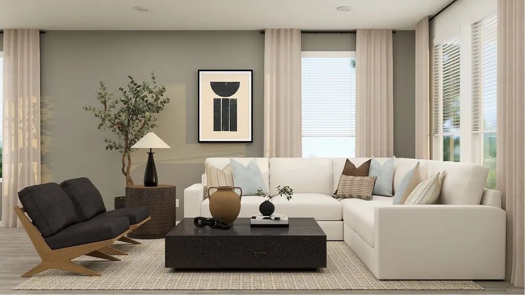 Furnished interior in a model home at Blossom Ranch: Eventide in San Antonio (Image 9).