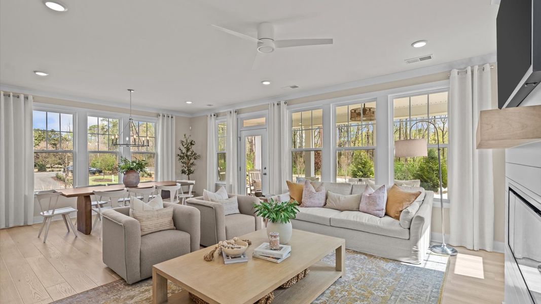 Furnished interior in a model home at Station Pointe Phase 2 in Angier (Image 6).
