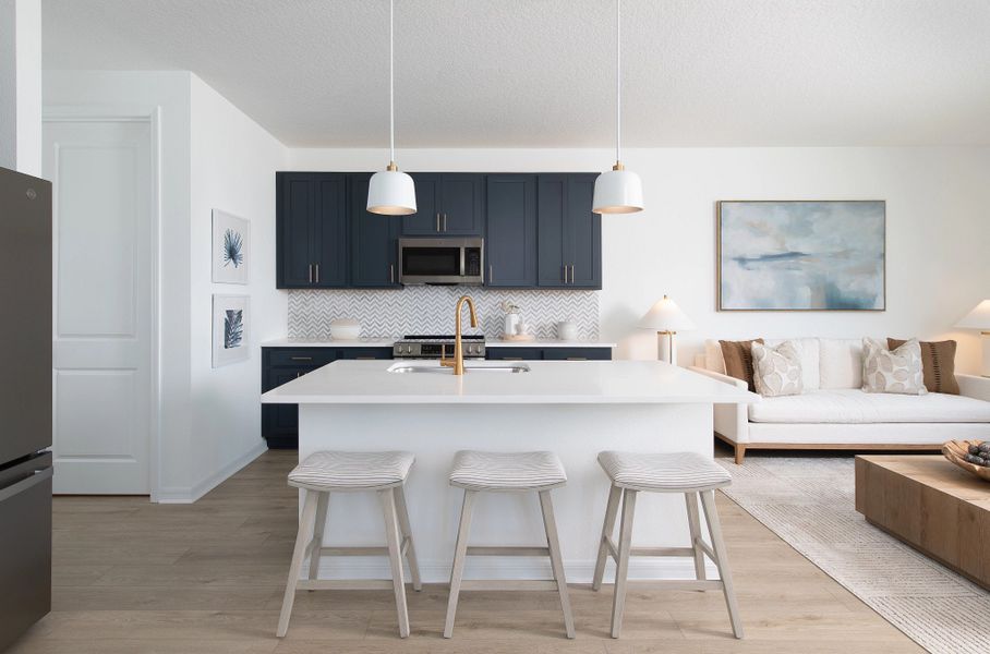 Furnished interior in a model home at Catamaran Cove in Rockledge (Image 7). Furnished interior in a model home at Catamaran Cove in Rockledge (Image 7).