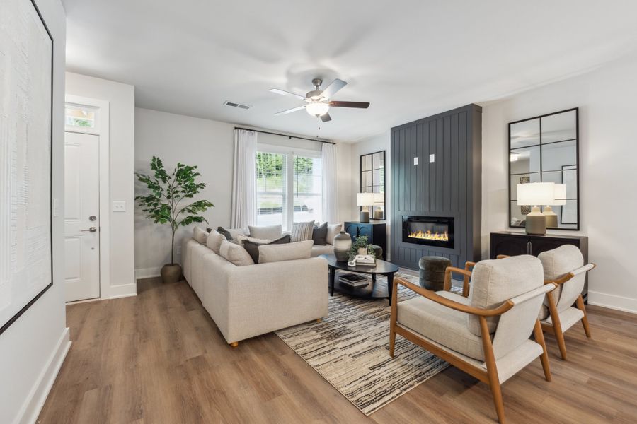 Furnished interior in a model home at The Park at Gainesville Township in Gainesville (Image 10).