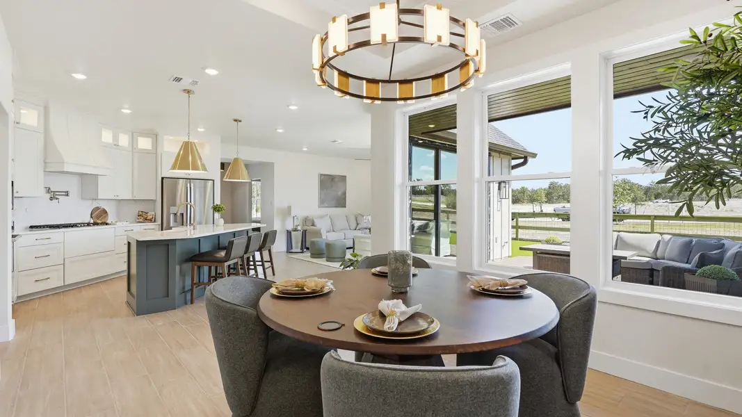 Furnished interior in a model home at Lakeside at Millican Reserve in College Station (Image 4). Furnished interior in a model home at Lakeside at Millican Reserve in College Station (Image 4).