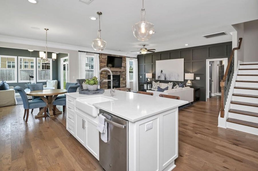 Furnished interior in a model home at Kilburne Village in Greensboro (Image 9).