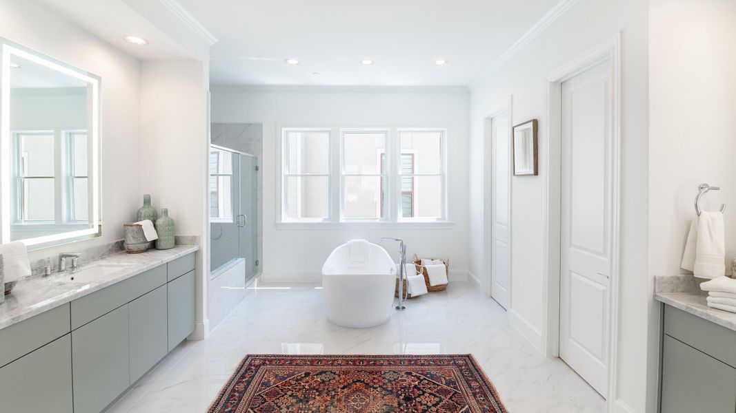 Furnished interior in a model home at Crocker Street in Houston (Image 14).