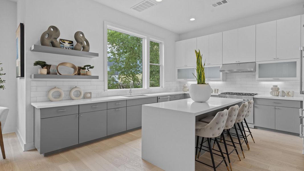 Furnished interior in a model home at The Park at Sunridge in Austin (Image 24).