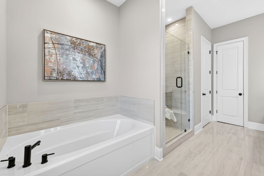 Furnished interior in a model home at Huntington Hills in Lincolnton (Image 20).