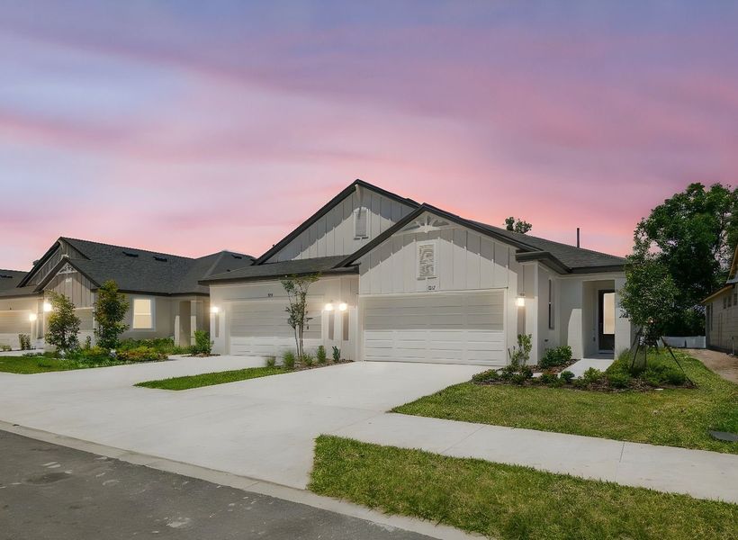 Front exterior of a home in the Fairway Pointe - Villa Community community, located in Sun City Center, FL (Image 16). Front exterior of a home in the Fairway Pointe - Villa Community community, located in Sun City Center, FL (Image 16).