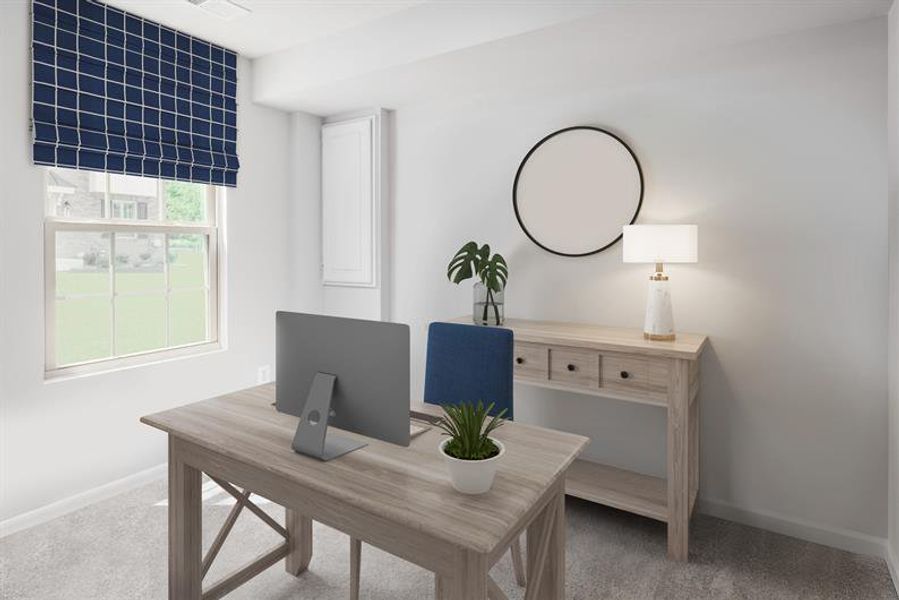 Furnished interior in a model home at Ashley Townhomes in Charlotte (Image 6). Furnished interior in a model home at Ashley Townhomes in Charlotte (Image 6).