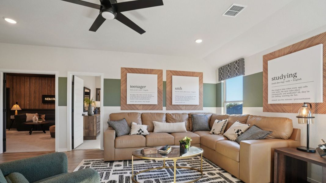 Furnished interior in a model home at Stream Waters in Seguin (Image 20).