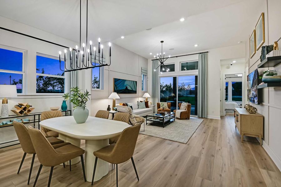 Furnished interior in a model home at Flora in Hutto (Image 8).