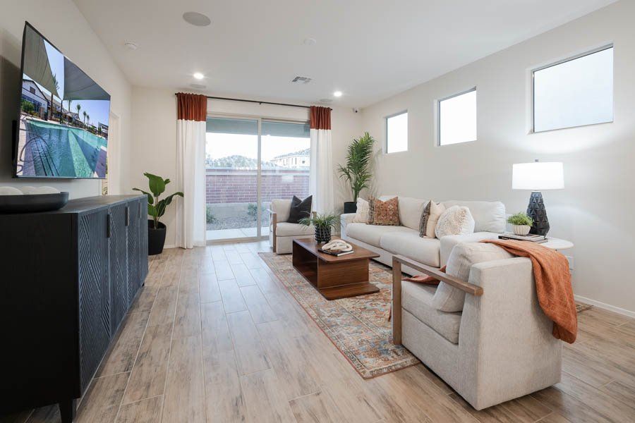 Furnished interior in a model home at Beacon Hill at Marley Park in Surprise (Image 37).
