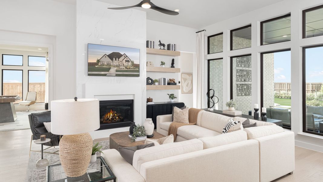 Furnished interior in a model home at Myrtle Creek 71' in Waxahachie (Image 5). Furnished interior in a model home at Myrtle Creek 71' in Waxahachie (Image 5).