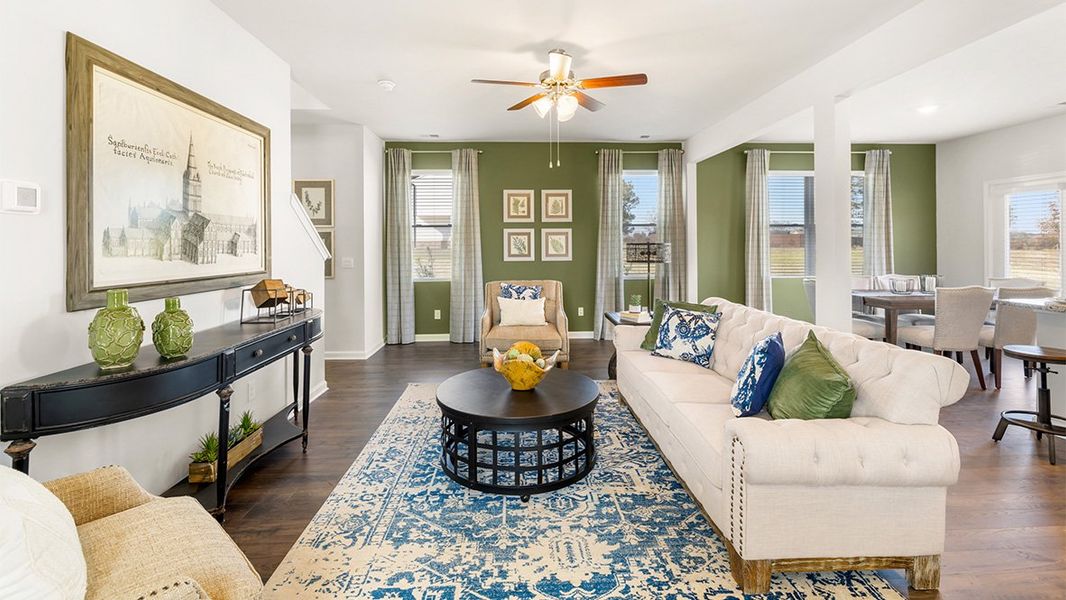 Furnished interior in a model home at Captain's Corner in Grovetown (Image 13).