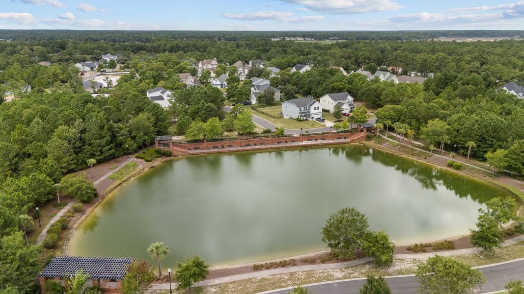 Aerial view of the Rutledge community in Shallotte, NC, showing layout and nearby surroundings (Image 13).