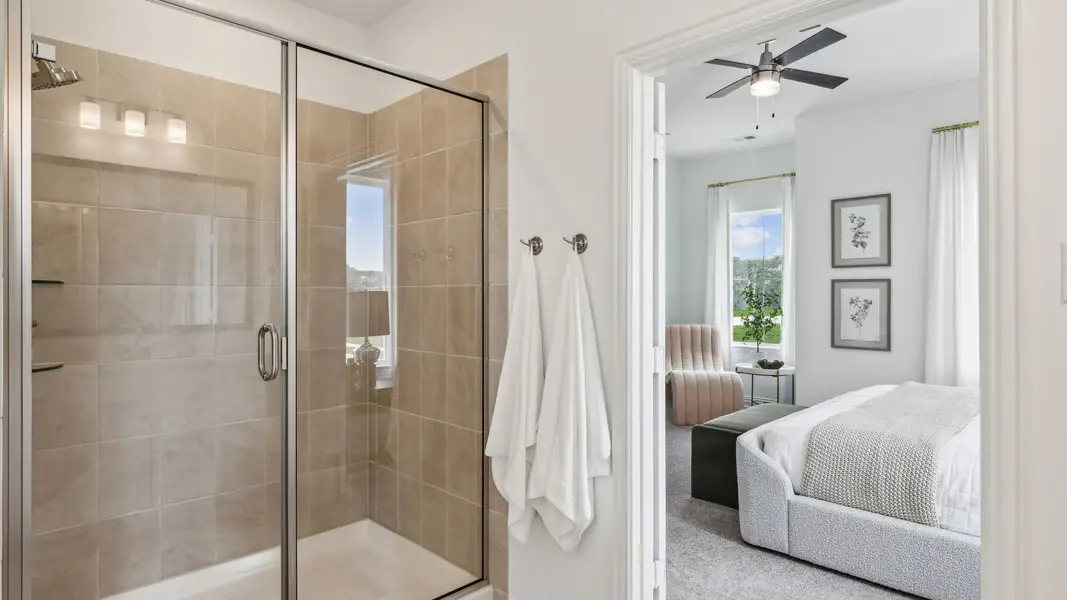 Furnished interior in a model home at Painted Tree – Woodland District in McKinney (Image 36).