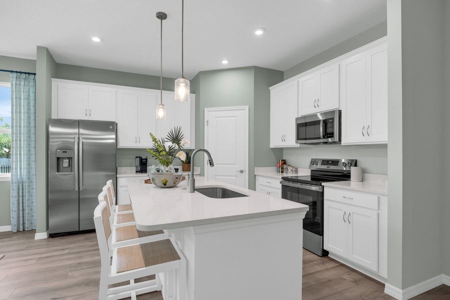 Open Kitchen with Island Seating