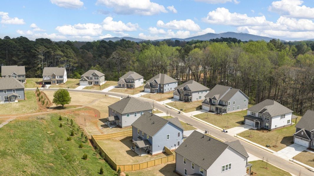 Aerial view of the Haven Abbey community in Cumming, GA, showing layout and nearby surroundings (Image 1). Aerial view of the Haven Abbey community in Cumming, GA, showing layout and nearby surroundings (Image 1).