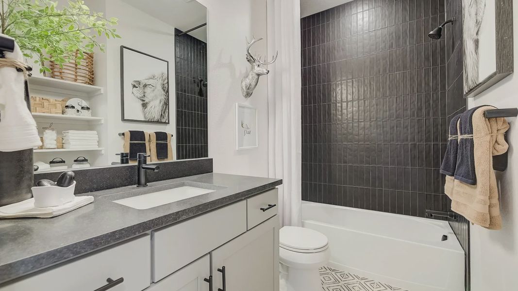 Furnished interior in a model home at Westerly in Erie (Image 19).