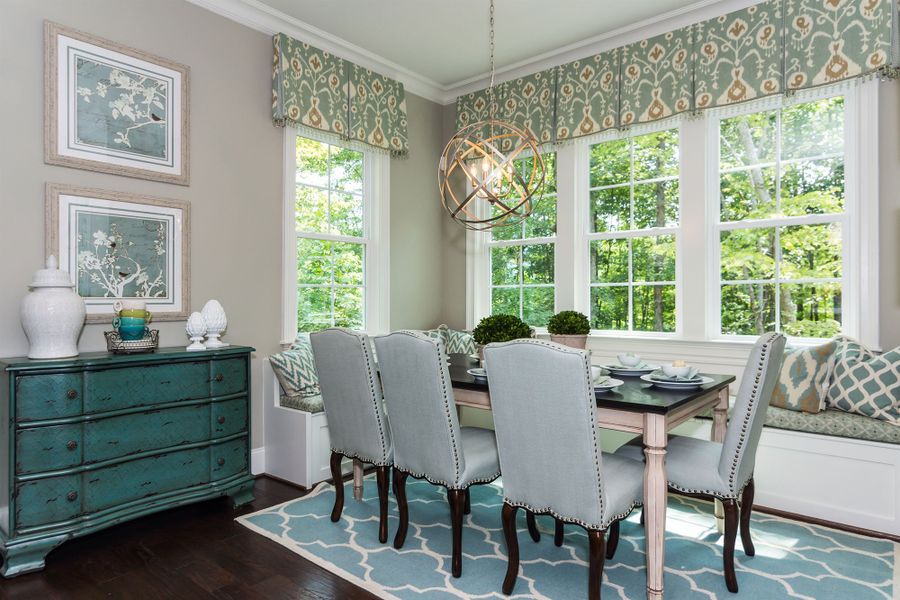 Furnished interior in a model home at Holly Springs – 12 Oaks - Robuck Homes in Garner (Image 4). Furnished interior in a model home at Holly Springs – 12 Oaks - Robuck Homes in Garner (Image 4).