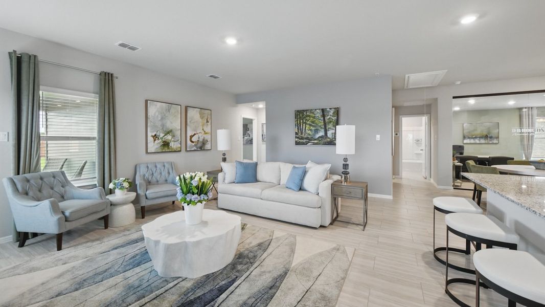 Furnished interior in a model home at Hickory Grove in Krum (Image 29).