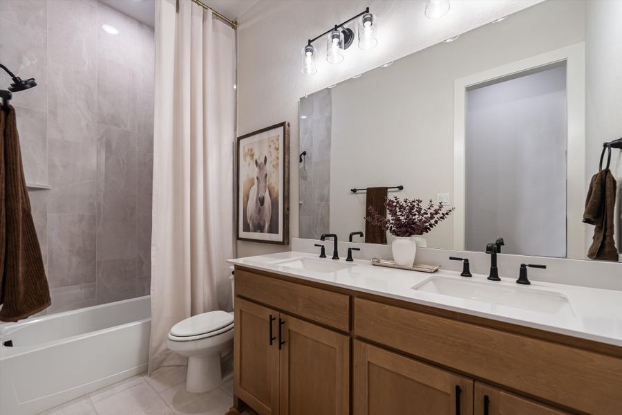 Furnished interior in a model home at Grayson Ridge in Van Alstyne (Image 52).