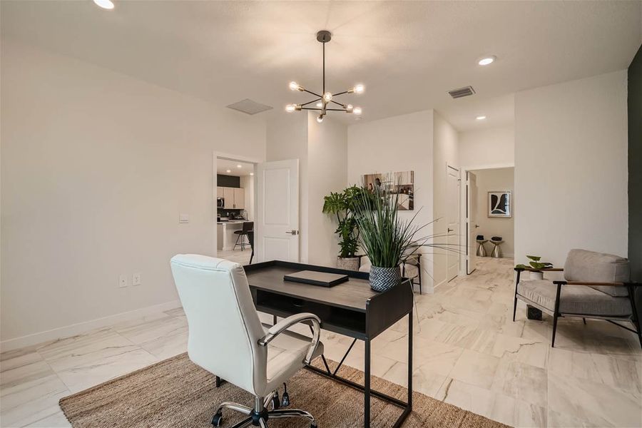 Furnished interior in a model home at Willow Pointe in Stuart (Image 40).