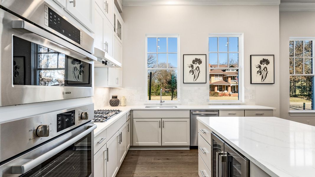 Furnished interior in a model home at 1897 Townhomes in Plano (Image 8).