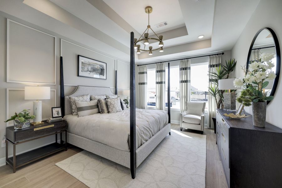Furnished interior in a model home at Bridgeland 50' (Creekland Village) in Cypress (Image 13). Furnished interior in a model home at Bridgeland 50' (Creekland Village) in Cypress (Image 13).