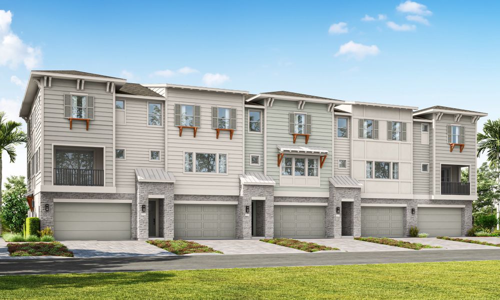 Front exterior of a home in the EvenTide community, located in New Smyrna Beach, FL (Image 3).