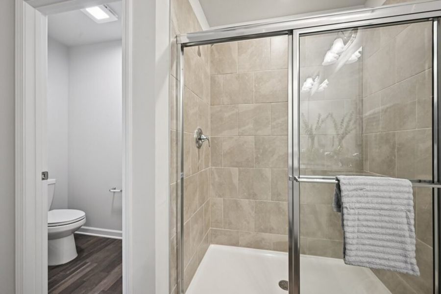 Furnished interior in a model home at Chastain Heights in Woodstock (Image 43).