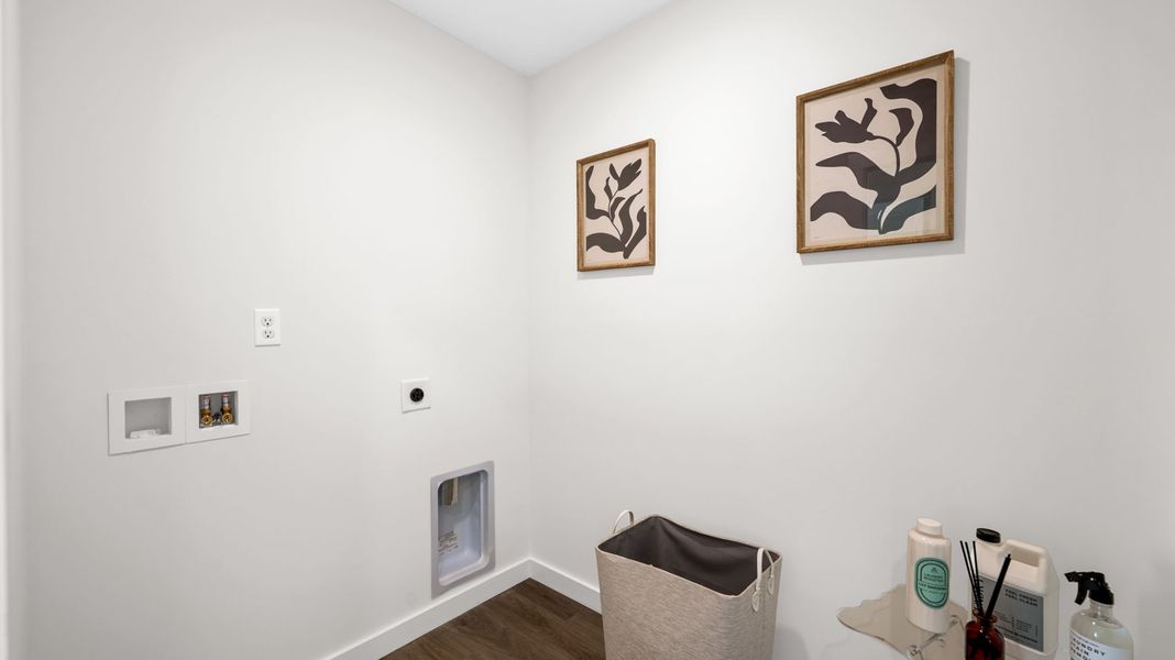 Furnished interior in a model home at Evergreen Landing in Rossville (Image 22).