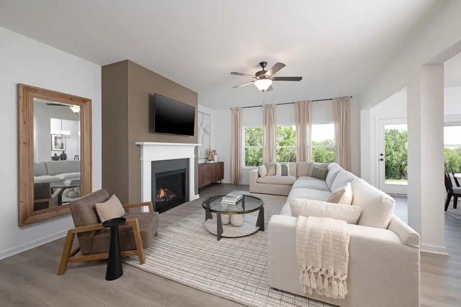 Furnished interior in a model home at Langston Reserve - Single Family in Cartersville (Image 4).