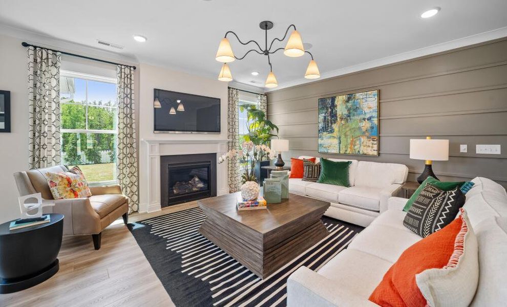 Furnished interior in a model home at The Greens at Springlake in York (Image 5).