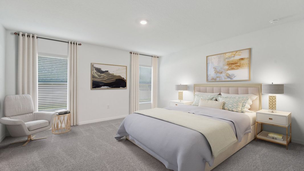 Furnished interior in a model home at Waterstone in Tampa (Image 16).