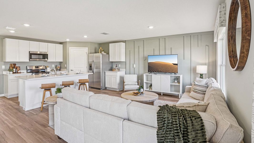 Furnished interior in a model home at Fletcher Trace in Alachua (Image 15).