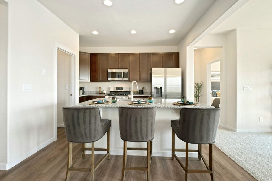 Furnished interior in a model home at Lochbuie Station in Lochbuie (Image 3). Furnished interior in a model home at Lochbuie Station in Lochbuie (Image 3).