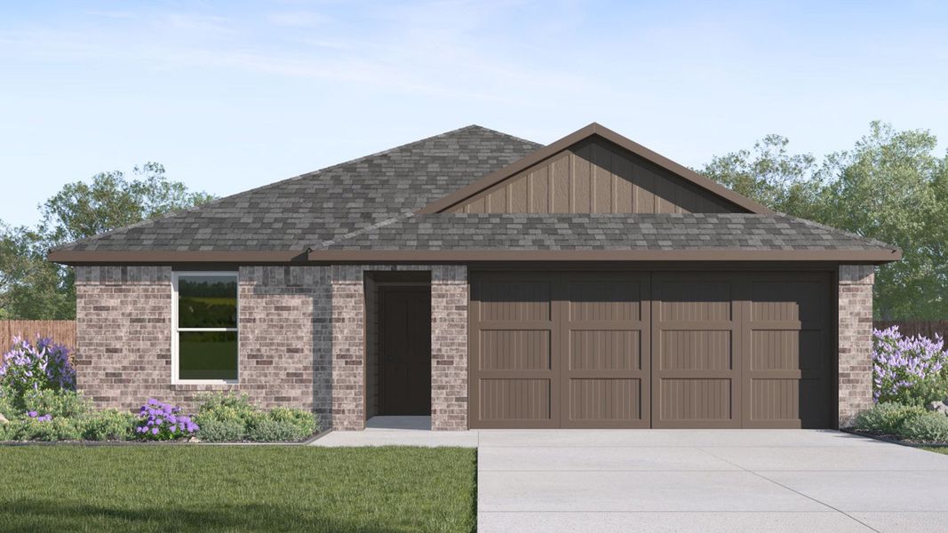 Front exterior of a home in the Whitetail Run community, located in Caldwell, TX (Image 5).